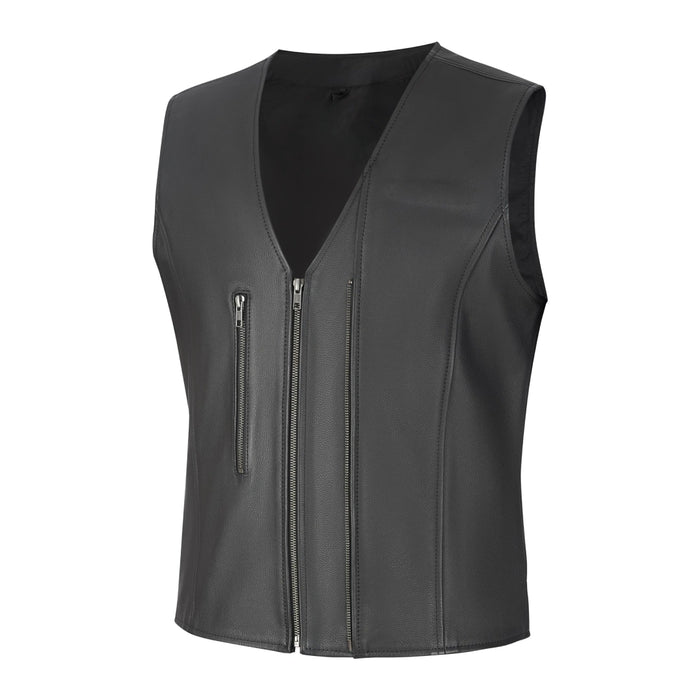 Vassbo Leather Motorcycle Vest