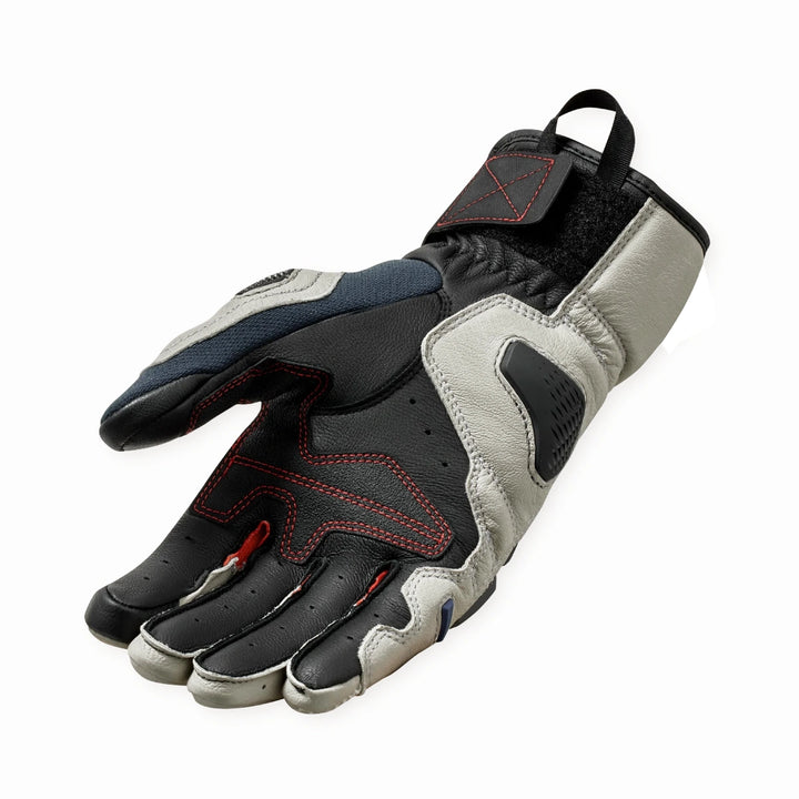 Aero-Vent Mesh Hybrid Motorcycle Gloves - Grey/Navy
