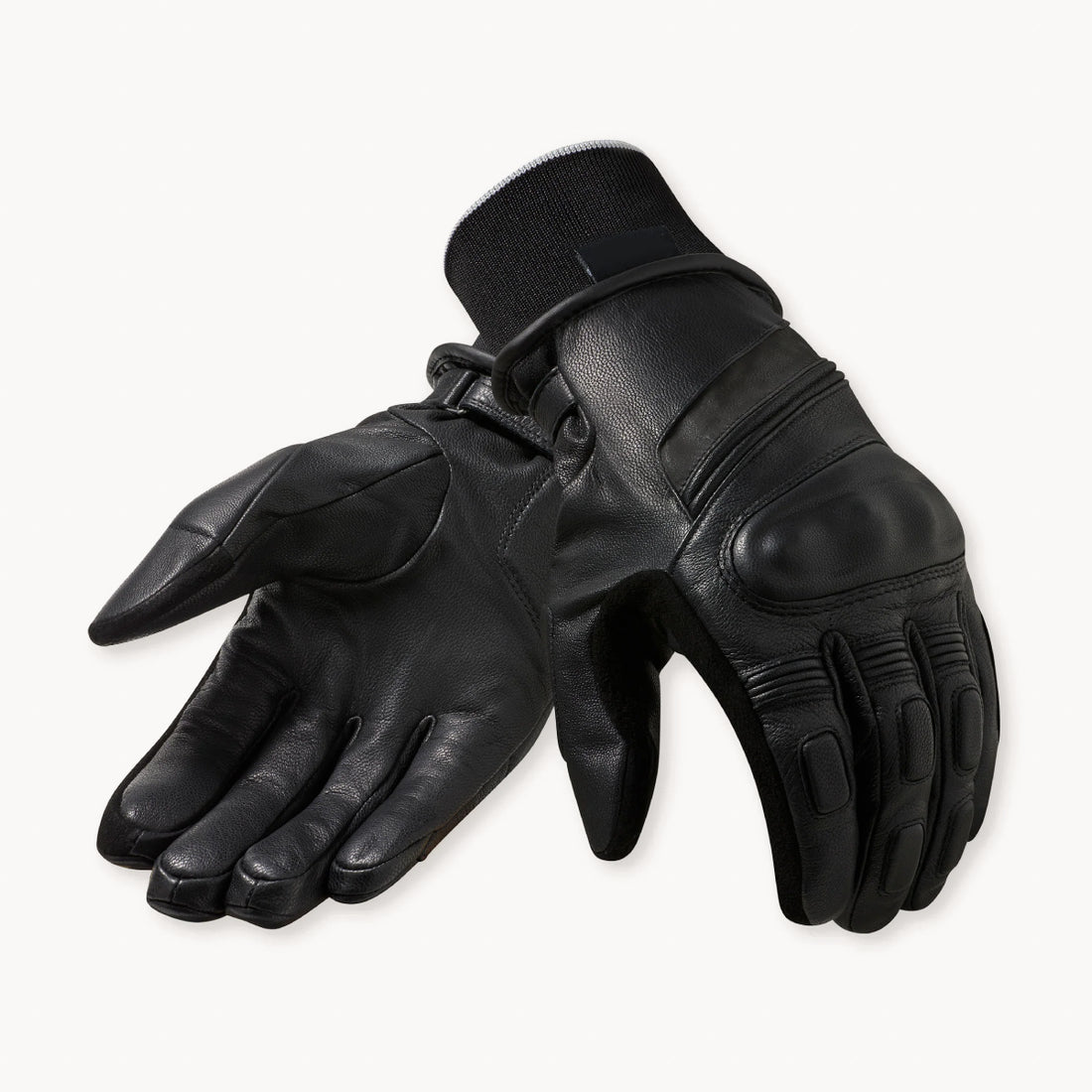 All-Weather Waterproof Leather Touring Gloves - Black