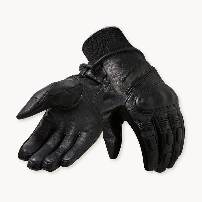 All-Weather Waterproof Leather Touring Gloves - Black