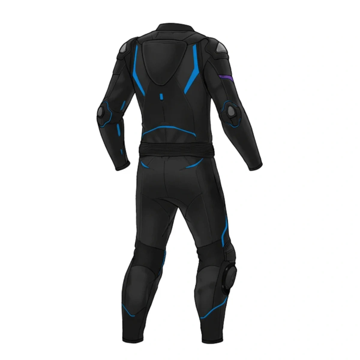 Blue and Black Motorcycle Suit CE-Certified Racing Gear