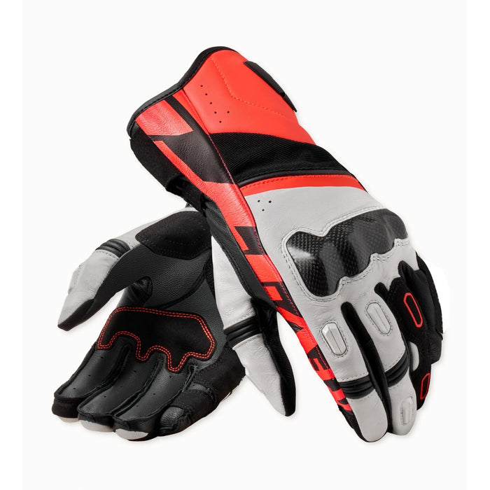 Pro-Series Sport Leather Motorcycle Gloves - Red/White/Black