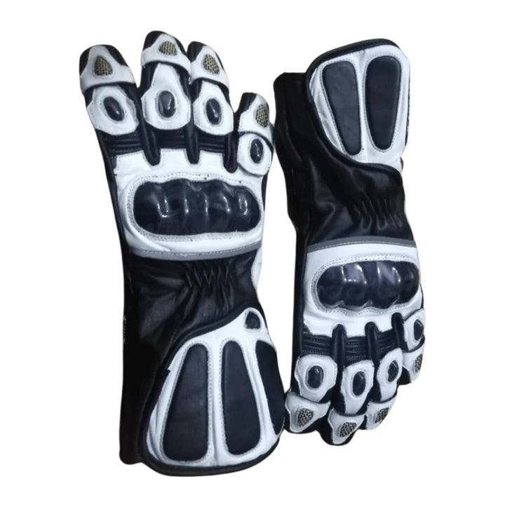 Pro-Track Leather Racing Gloves – Custom Suit Matching Gauntlets