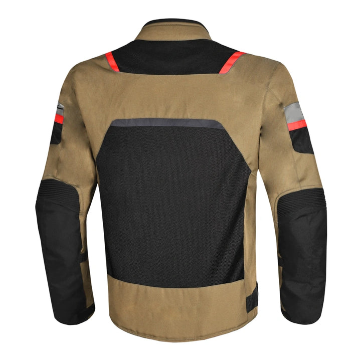SPIRAL MESH Motorcycle Textile Jacket Brown Black