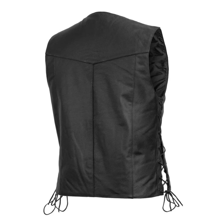 Classic Western Leather Motorcycle Vest