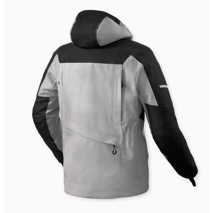 Men’s Hooded Textile Motorcycle Touring Jacket – Black & Grey