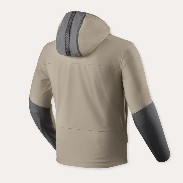 Urban Hooded Textile Motorcycle Jacket – Sand / Grey