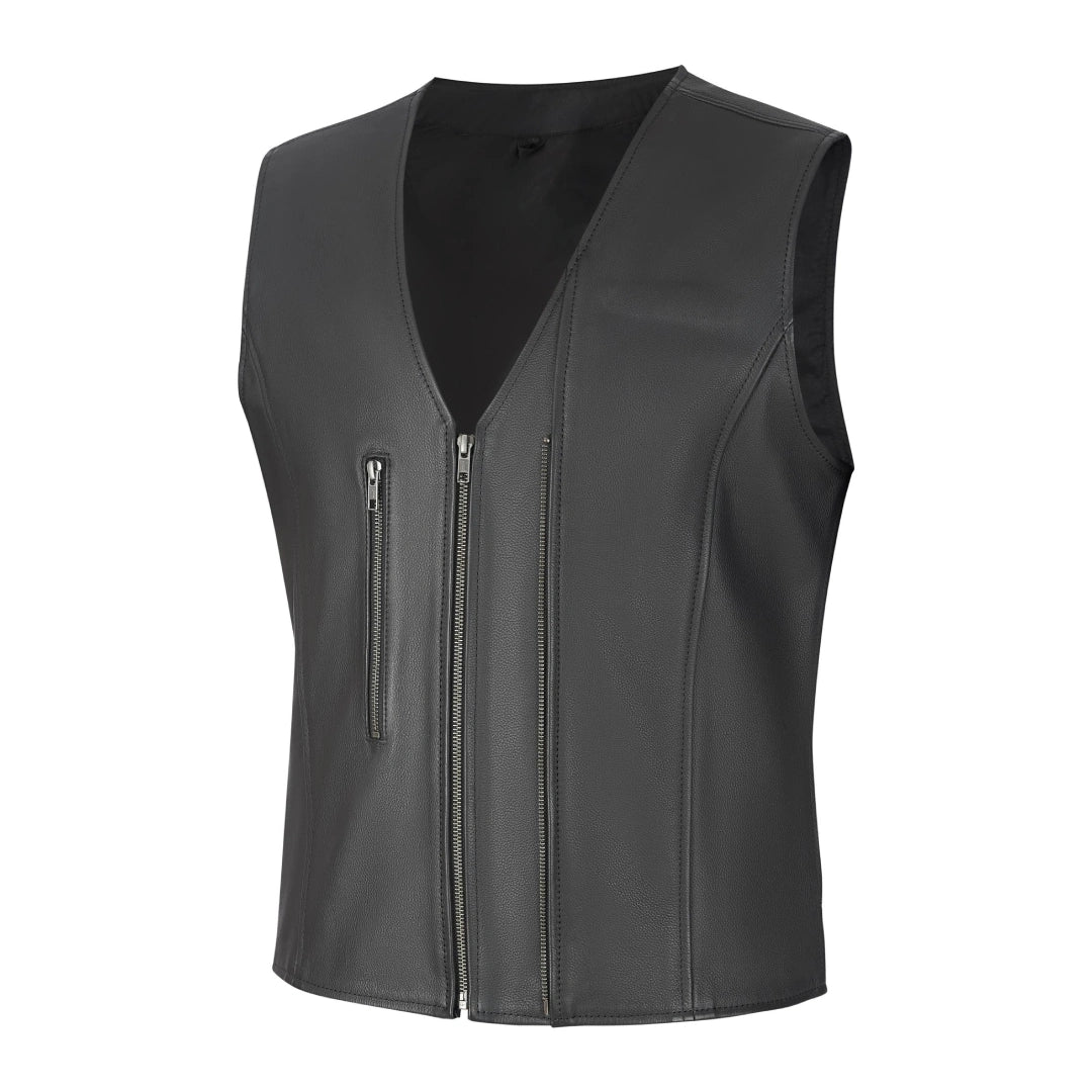 Vassbo Leather Motorcycle Vest